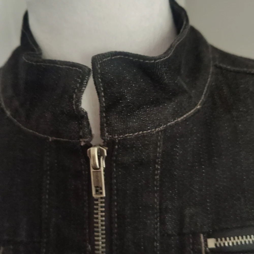 Chicos Platinum(set) jean jacket size 1 jeans size 0.5 - Picture 3 of 11